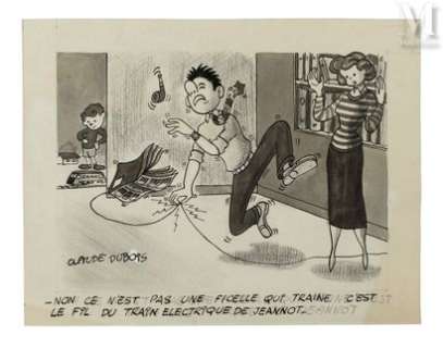 Dubois, Claude (1934... | Train électrique - Dessin original humoristique paru... | Maison Good