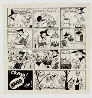 Lot 24 - Whoopee Hank Xmas artwork (1938) by Roland Davies from The Beano No 21…