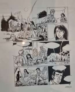 Krings , Jean-Marc - La piste de l‘Orégon -planche originale(14)