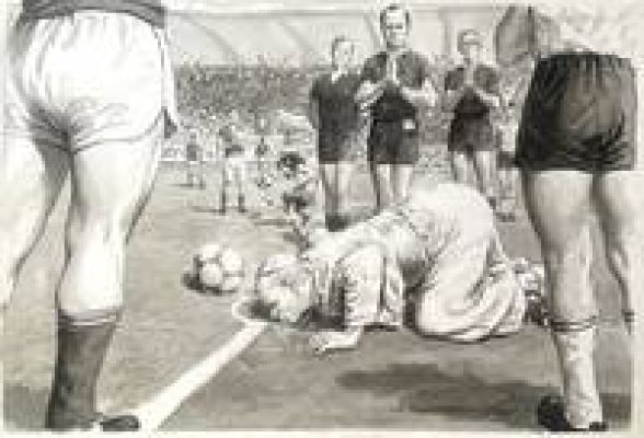 Guido Buzzelli | Original illustration cm. 39,5x27. Signed. Mint. Code 2354. | Segni e Disegni