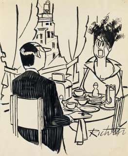 (THE NEW YORKER.) MISCHA RICHTER. "If you’d read your paper like other men, you wouldn’t notice how I look." | Swann Galleries