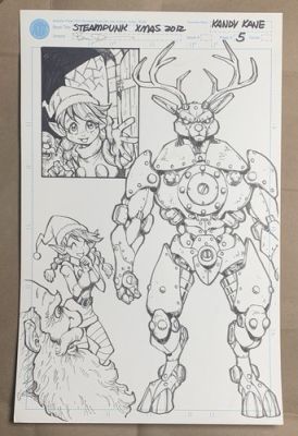 Ben Dunn Original Comic Book Artwork 2012 Steampunk Xmas Kandy Kane | eBay US (Buy It Now)