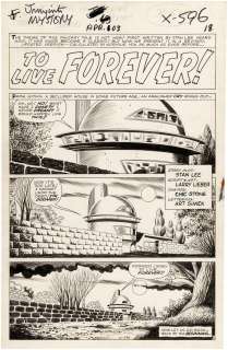 "JOURNEY INTO MYSTERY" #103 COMIC BOOK PAGE ORIGINAL ART BY LARRY LIEBER. | Hake’s