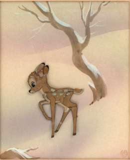 "BAMBI" FRAMED COURVOISIER PRODUCTION CEL SETUP. | Hake’s