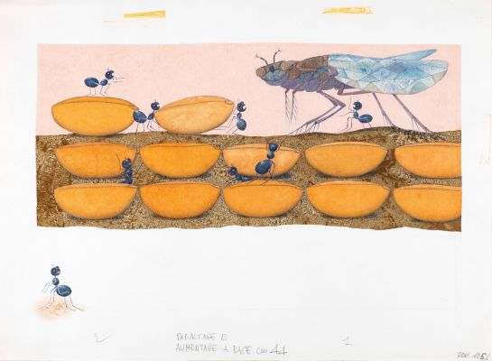 Ugo Fontana - Aesop’s Fables - The Ant and the Grasshopper, 1983 | Urania Casa d’Aste