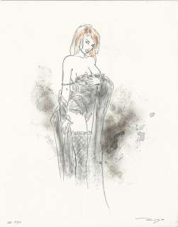 Luis Royo - illustrazione originale "Pin up" + CoA - EO - (2005) | Catawiki