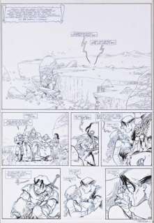 Tarquin - Lanfeust - Castel Or Azur Encre de Chine pour la très belle planche