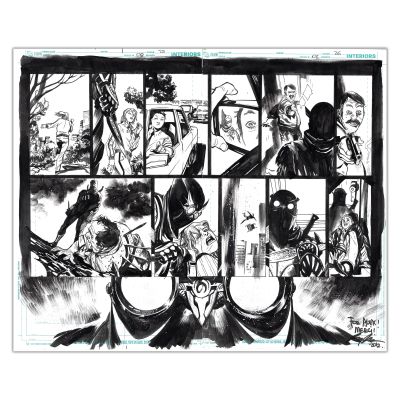 Rafael Albuquerque | DC Batman - La Cour des Hiboux - Double planche originale | Achetez de l’Art