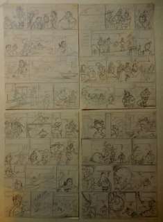 Suske en Wiske 4x originele pagina schets - De watersater - (2010) | Catawiki