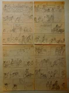 Suske en Wiske 4x originele pagina schets - De watersater - (2010) | Catawiki