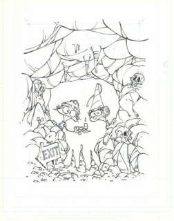 Lot 62 - MIDAM (ne en 1963) - Game Over - Bad cave Encre de Chine sur…