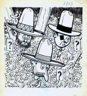 Forton. Louis | Â«Les Pieds NickelésÂ». Encre de Chine pour une couverture | Tessier Sarrou