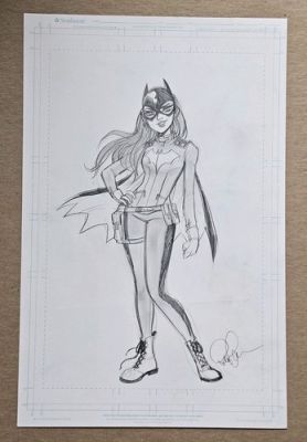 DC Comics Burnside BATGIRL Sketch by Babs Tarr Original Art 11x17 New 52 Batman | eBay US