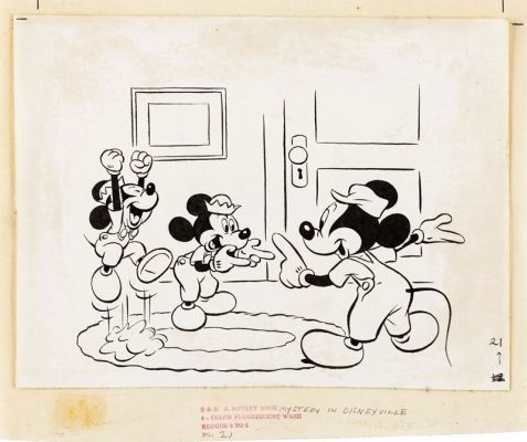 Manuel Gonzales | Disney Manuel Gonzales, illustration for a Mickey Mouse book, 1947 | 2DGalleries
