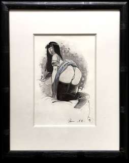 Michetz, Marc - Dessin original - La fessée - Publié dans ’Dédicaces 2’ (2007) | Catawiki