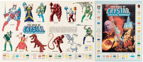 CRYSTAR #1 STORY COLOR GUIDES & PRINTED STYLE/COLOR REFERENCE SHEET (ANDY YANCHUS COLORIST). | Hake’s