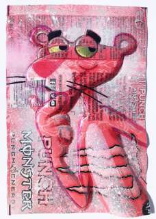 Comiccan - ORIGINAL Artwork By Chris Duncan - PINK PANTHER on Monster Punch Can - ART - (2018/2018) | Catawiki