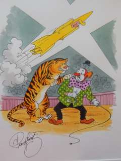 Geerts, Paul - Originele ingekleurde tekening in Ecoline - Suske en Wiske - De Circus-baron | Catawiki