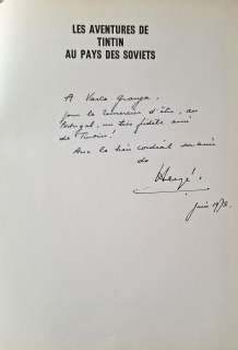 * Hergé - Dédicace:... | * Hergé - dédicace: Tintin au Pays des soviets. Tirage... | Tessier Sarrou
