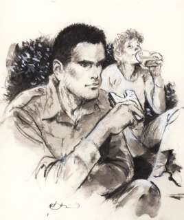 Bob Morane - Dessin original - Étude de personnages Bob et Bill - Bob Morane  - (2015) | Catawiki