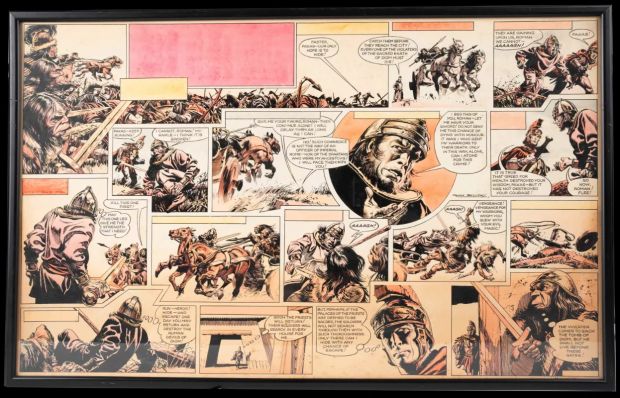 Lot 344 - Frank Bellamy Eagle Magazine Vol 14 #5 "Heros The Spartan: Episode 15" Two Page Original Art (Longac | Stanley Gibbons Baldwin’s