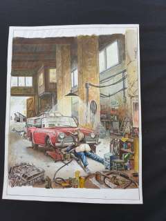 Altuna, Horacio  - Dessin original en couleur - Le garagiste - Publiée dans le magazine Playboy - (1997) | Catawiki
