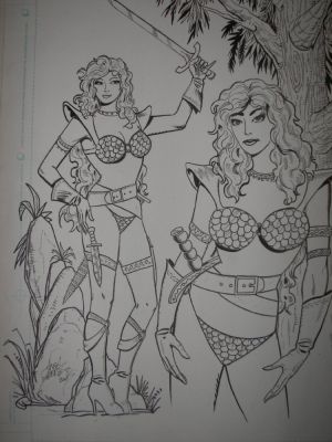 Angel Gabriele - Red Sonja Commission - Signed