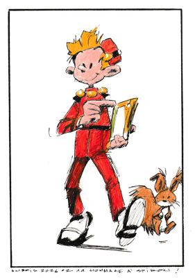 Stéphane Dubois, André Franquin (Concept) | Illustration Hommage à Spirou | 2DGalleries