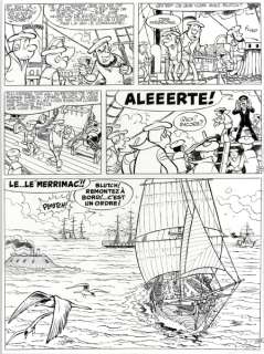 Lambil | Les Tuniques bleues, planche n°28 Ã  l’encre de C… | Banque Dessinée