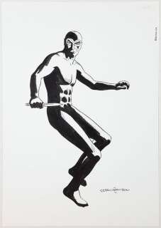 Diabolik - Zaniboni - illustraz. originale - Page volante | Catawiki