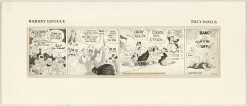 160: DeBeck Barney Google daily 1931 original comic art | Russ Cochran