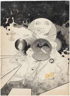 FANTASY SCI-FI SPACE SCAPE ORIGINAL ART BY RICK BRYANT. | Hake’s