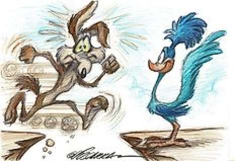  - Road Runner & Wile E. Coyote - Looney Tunes - Original Drawing - Joan Vizcarra - Art original 