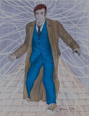 DR WHO DAVID TENNANT THE TENTH DOCTOR REGENERATING FINE ART ORIGINAL COMIC ART | eBay US (Buy It Now)