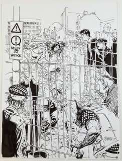 Dylan Dog - Illustr. Origin. "Men At Work" - Page volante - (2013) | Catawiki