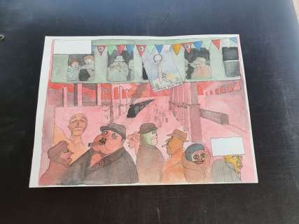 Alba, Tyto  - Planche originale en couleur - Tante Wussi  - (2016) | Catawiki