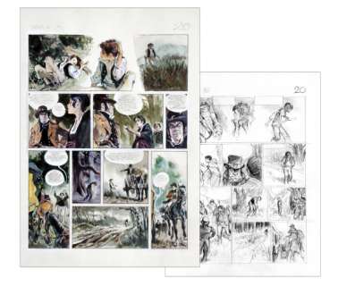 Follet | Terreur, planche n°20 Ã  la gouache du deuxième … | Banque Dessinée