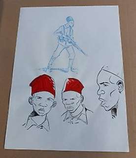  - Otéro, Nicolas - Esquisses et croquis originaux - Morts par la France - (2018) 