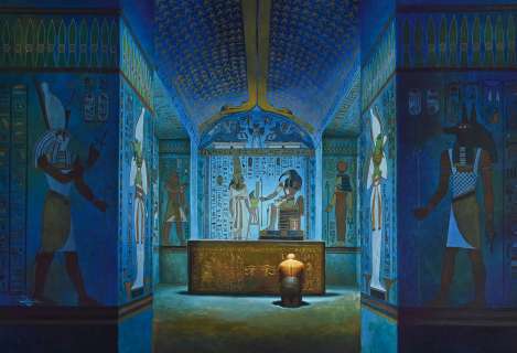 Jegou, Christian... | JEGOU, Christian (né en 1948) "Pharaon est mort" Illustration... | Coutau Bégarie