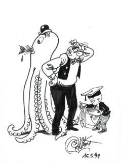 Stallaert, Dirk  - Originele tekening - Nero en Adhemar - (1999) | Catawiki