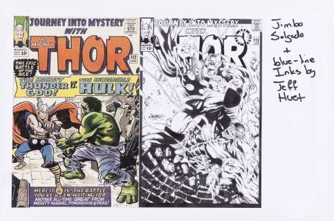 ONE MINUTE LATER COVER QUALITY COMMISSION OF THOR #112 BY JIMBO SOLGADO. | Hake’s