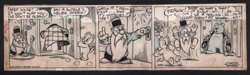 Bommel en Tom Poes - De Atoomtrillingen - Page volante - Encre de chine et crayon bleu - (1945) | Catawiki