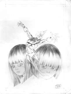 Crayonné de la couverture originale du tome 2 de PHOTONIK par TOTA