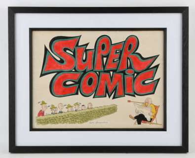 Leo Baxendale (1930 2017) Original colour artwork in comic art style, ’Super Comic’, signed, framed… | Ewbank’s