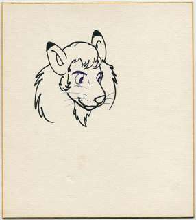 Osamu Tezuka Autograph Shikishi "Jungle Emperor Leo" Panja | Mandarake (Big Web)