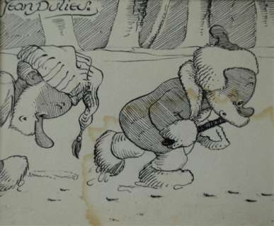 Jean Dulieu: Paulus en Pieter in de sneeuw. | Zwiggelaar Auctions