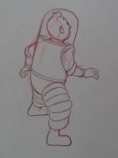 Tintin - Croquis préparatoire pour film d animation - On a marché sur la lune (années 60) | Catawiki