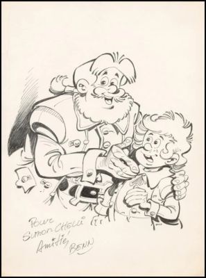 Lot 165 - Benn. Illustration originale Tom Applepie | BDEnchères