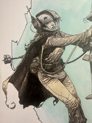 Original Art By Travis Charest Space Girl