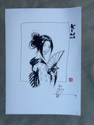 GENÊT SAMURAI Dibujo Original KINU 2009 21 x 30 cm En Perfecto Estado | eBay Europe (Buy It Now)